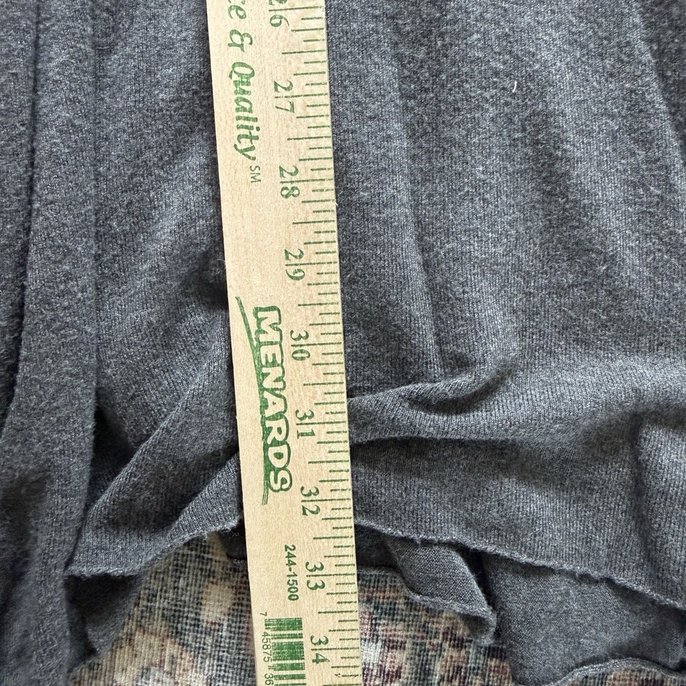Eileen Fisher Charcoal Gray Waterfall‎ Open Front Cardigan Womens L Drape Knit - Picture 5 of 7